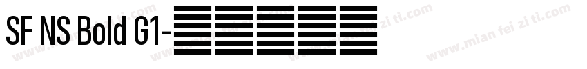SF NS Bold G1字体转换